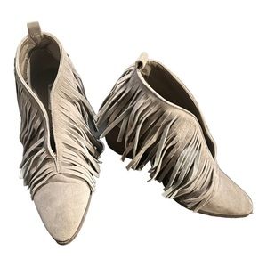 V Cut Light Tan Booties